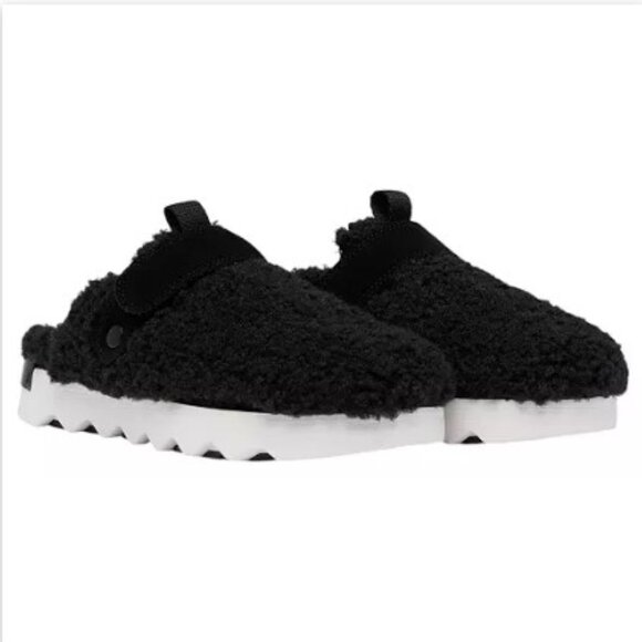 NWT - Sorel Women's Viibe Cozy Clog Color: Black/Sea Salt - Picture 7 of 7